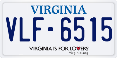 VA license plate VLF6515