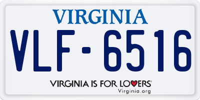 VA license plate VLF6516