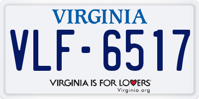 VA license plate VLF6517