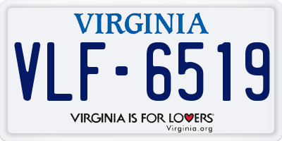 VA license plate VLF6519