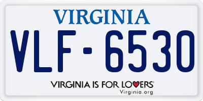 VA license plate VLF6530
