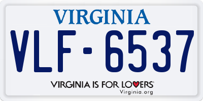 VA license plate VLF6537