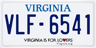 VA license plate VLF6541