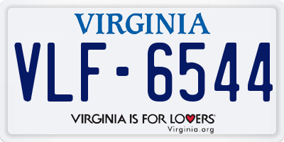 VA license plate VLF6544