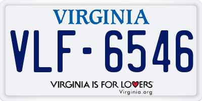 VA license plate VLF6546