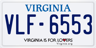 VA license plate VLF6553