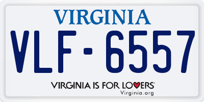 VA license plate VLF6557