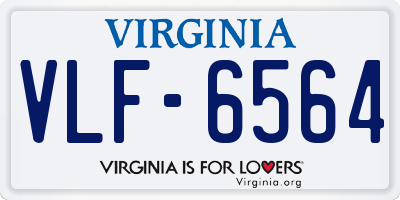 VA license plate VLF6564