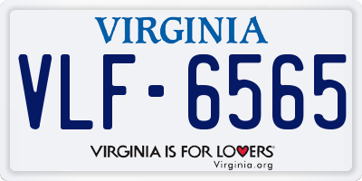 VA license plate VLF6565