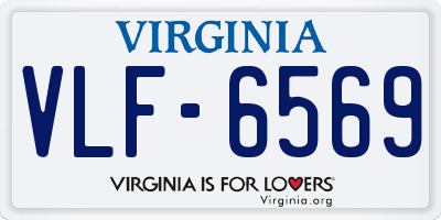 VA license plate VLF6569
