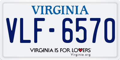VA license plate VLF6570
