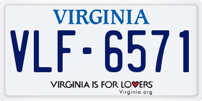 VA license plate VLF6571