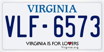 VA license plate VLF6573
