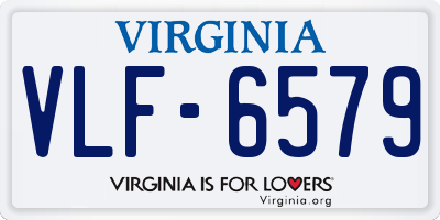 VA license plate VLF6579