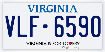 VA license plate VLF6590