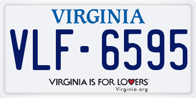 VA license plate VLF6595