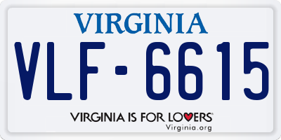 VA license plate VLF6615