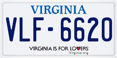 VA license plate VLF6620