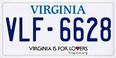 VA license plate VLF6628