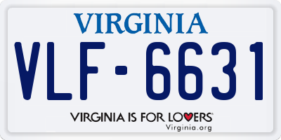 VA license plate VLF6631