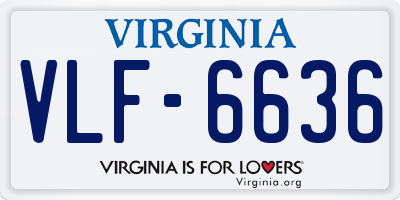 VA license plate VLF6636
