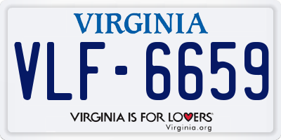 VA license plate VLF6659