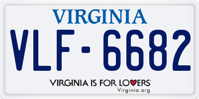 VA license plate VLF6682