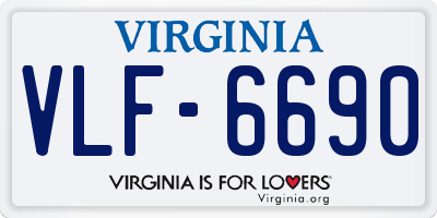 VA license plate VLF6690