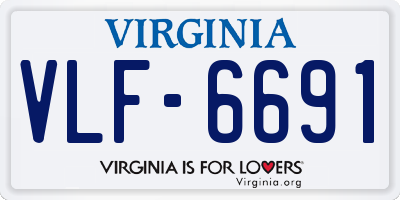 VA license plate VLF6691
