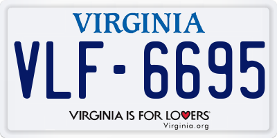 VA license plate VLF6695