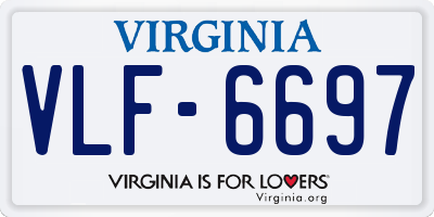 VA license plate VLF6697