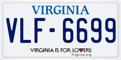 VA license plate VLF6699
