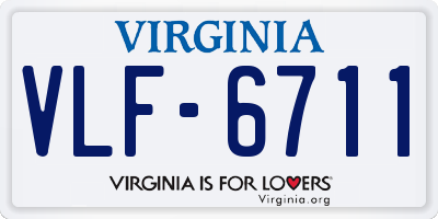 VA license plate VLF6711