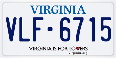 VA license plate VLF6715