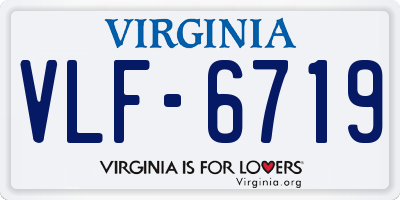 VA license plate VLF6719