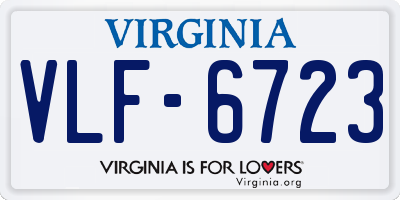 VA license plate VLF6723