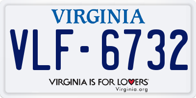 VA license plate VLF6732