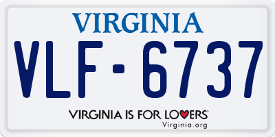 VA license plate VLF6737