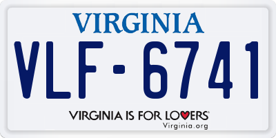 VA license plate VLF6741