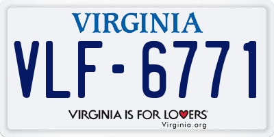 VA license plate VLF6771