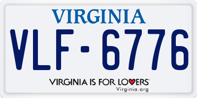 VA license plate VLF6776