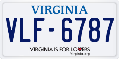 VA license plate VLF6787