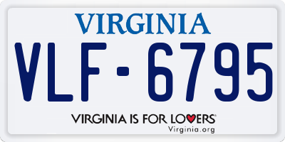 VA license plate VLF6795