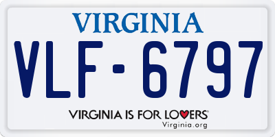 VA license plate VLF6797