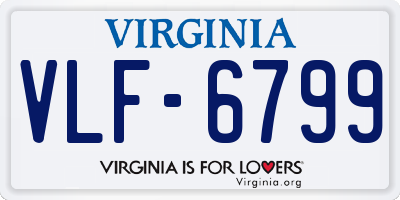 VA license plate VLF6799
