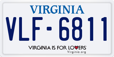 VA license plate VLF6811