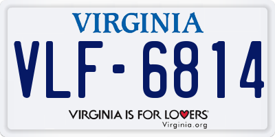 VA license plate VLF6814