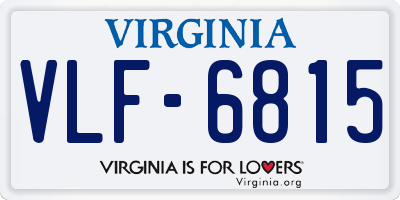 VA license plate VLF6815