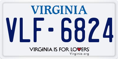 VA license plate VLF6824
