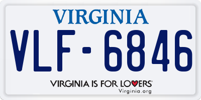 VA license plate VLF6846